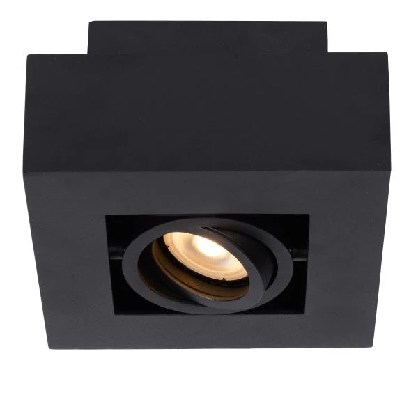 Lucide XIRAX - Spot plafond - LED Dim to warm - GU10 - 1x5W 2200K/3000K - Noir - détail 2